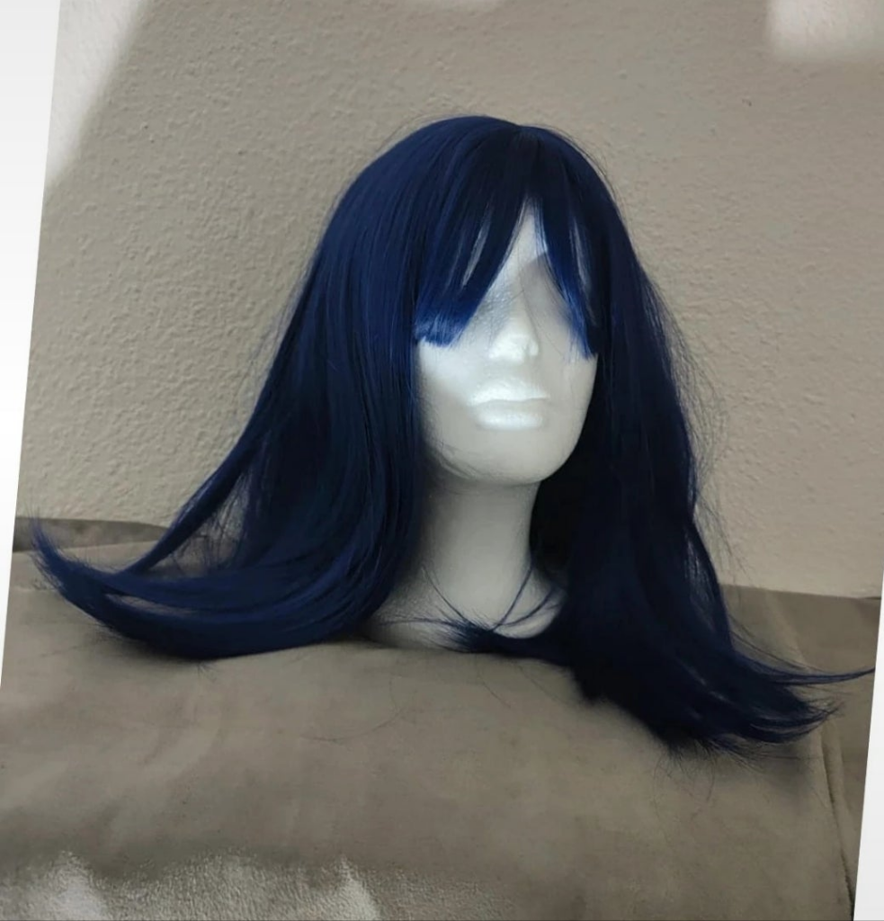 Perruque Carré Glamour Naturel Tendance Bleu Saphir