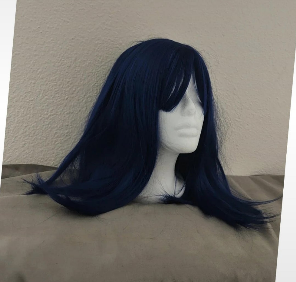 Perruque Carré Glamour Naturel Tendance Bleu Saphir
