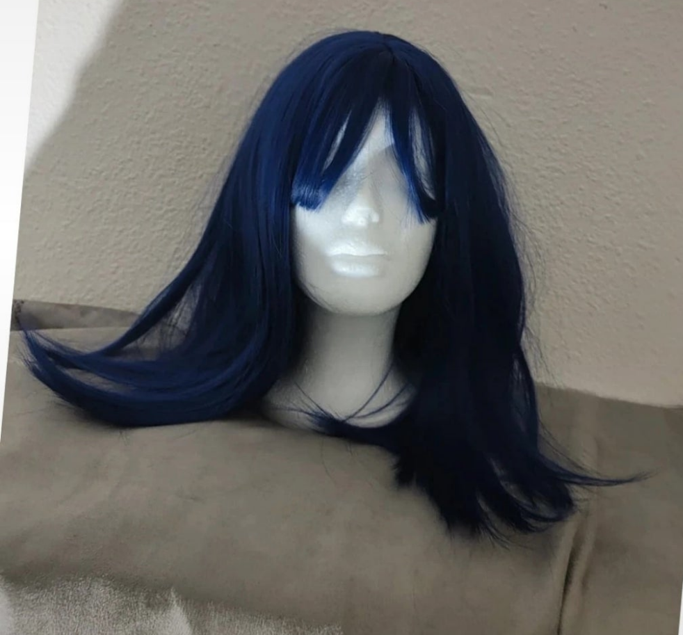 Perruque Carré Glamour Naturel Tendance Bleu Saphir