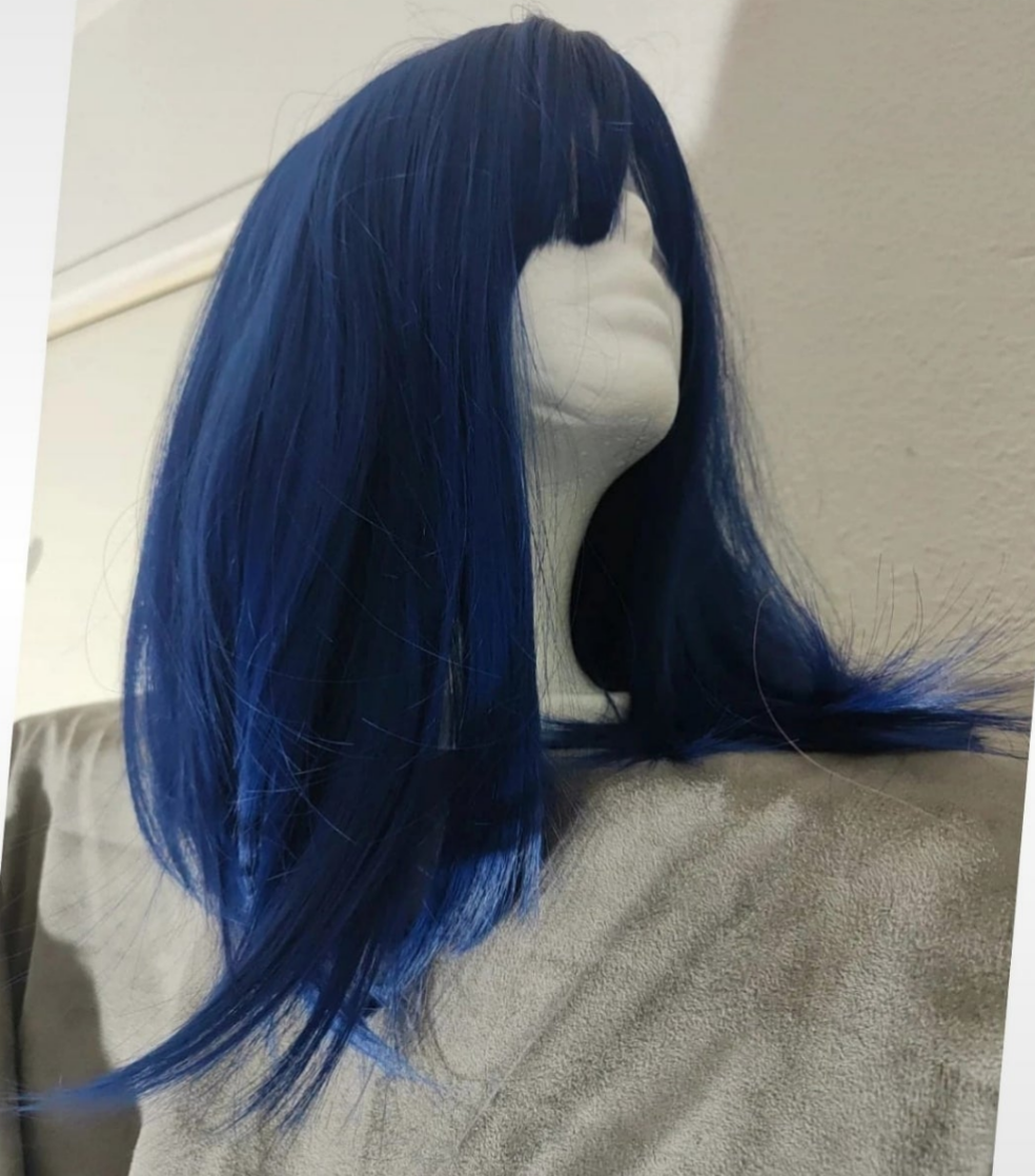 Perruque Carré Glamour Naturel Tendance Bleu Saphir