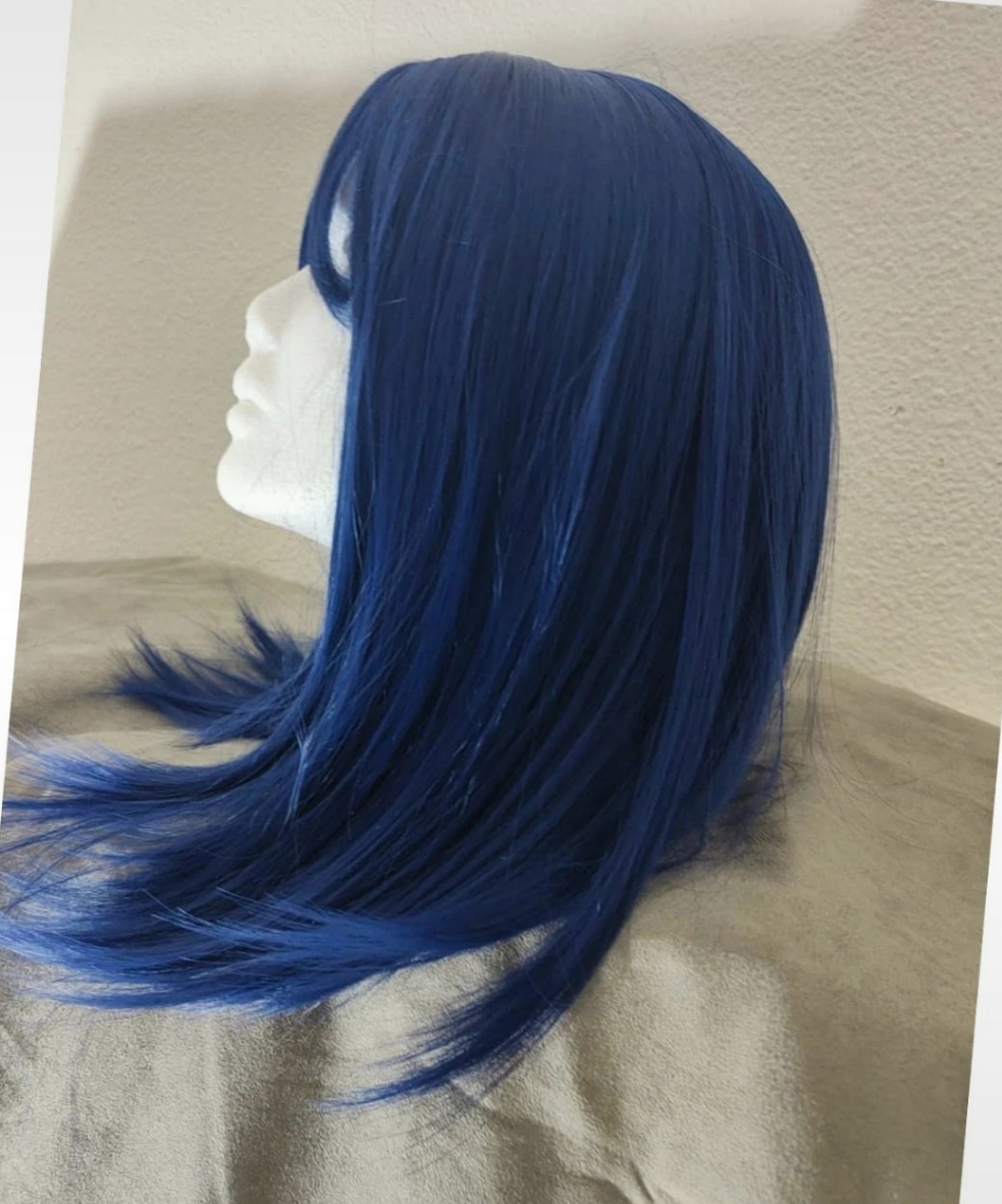 Perruque Carré Glamour Naturel Tendance Bleu Saphir