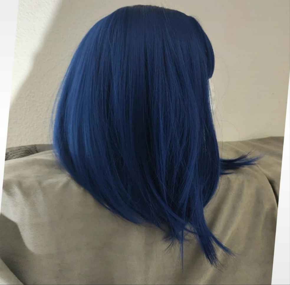 Perruque Carré Glamour Naturel Tendance Bleu Saphir