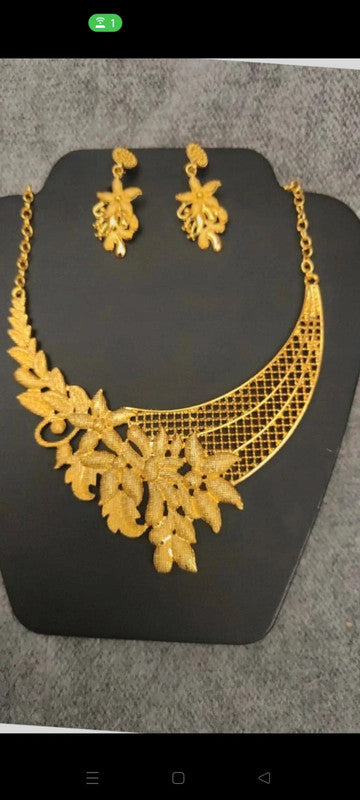 Parure Coffret Feuille Doré Luxe