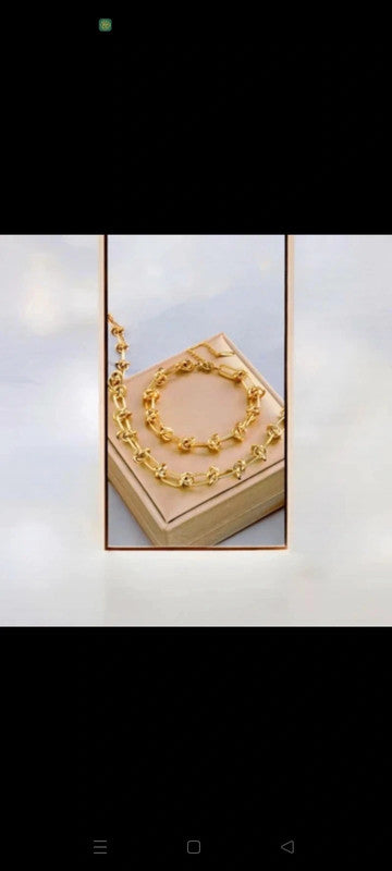 Parure Collier et Bracelet Noués Tendance