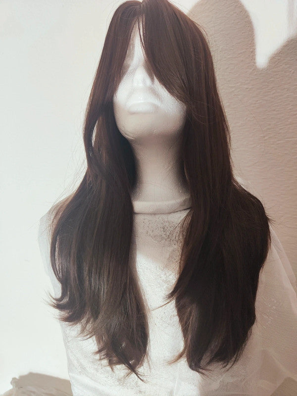 Perruque Brune Raffinée Naturel Luxe