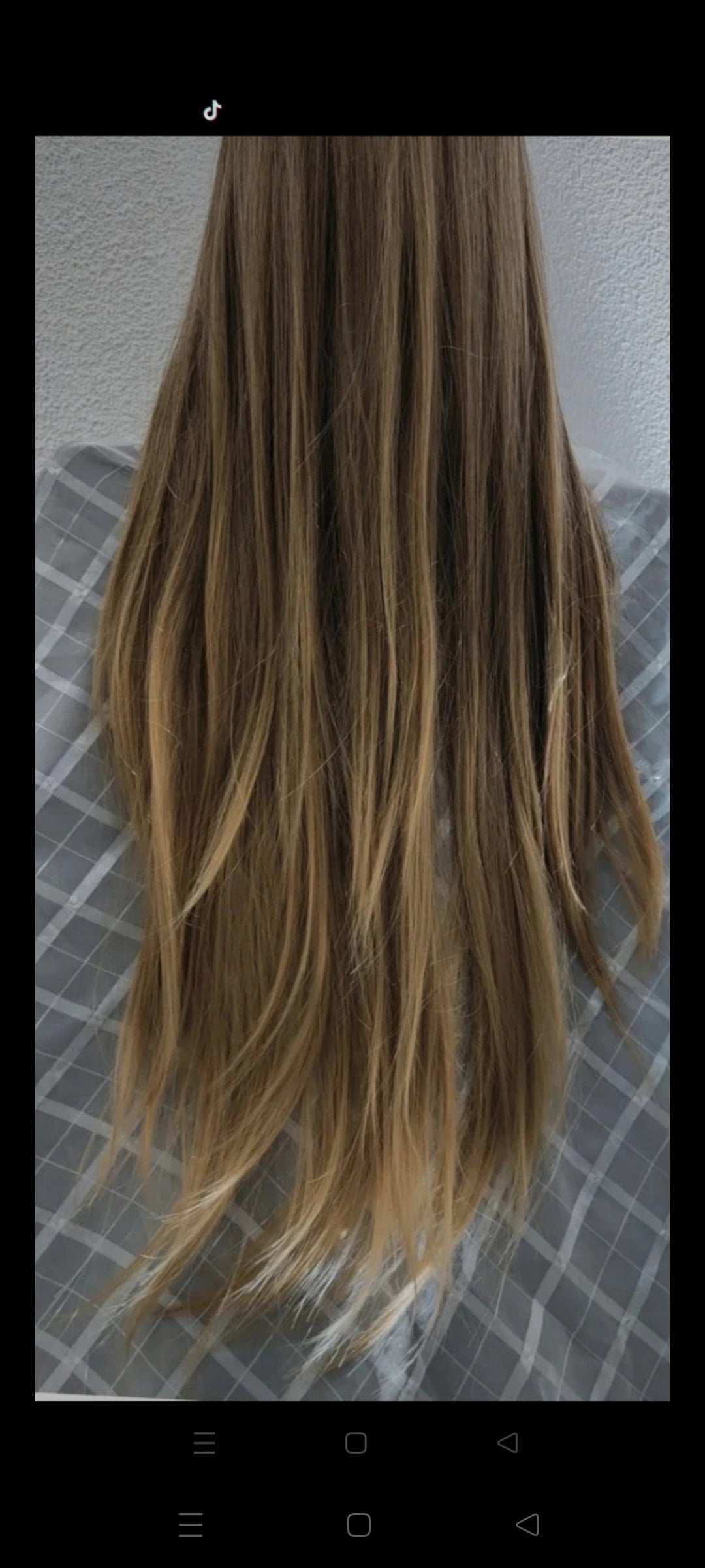 Perruque Châtain Ombré Mèches Naturel Luxe Tendance