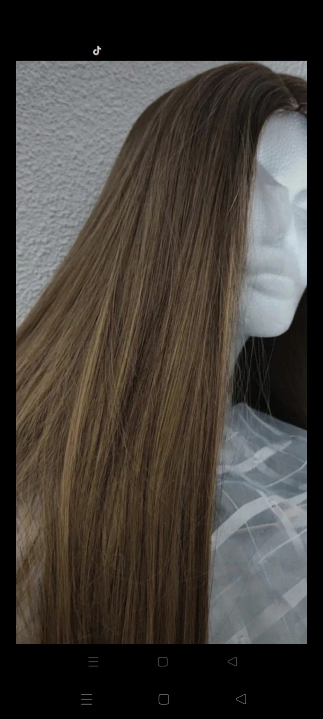 Perruque Châtain Ombré Mèches Naturel Luxe Tendance