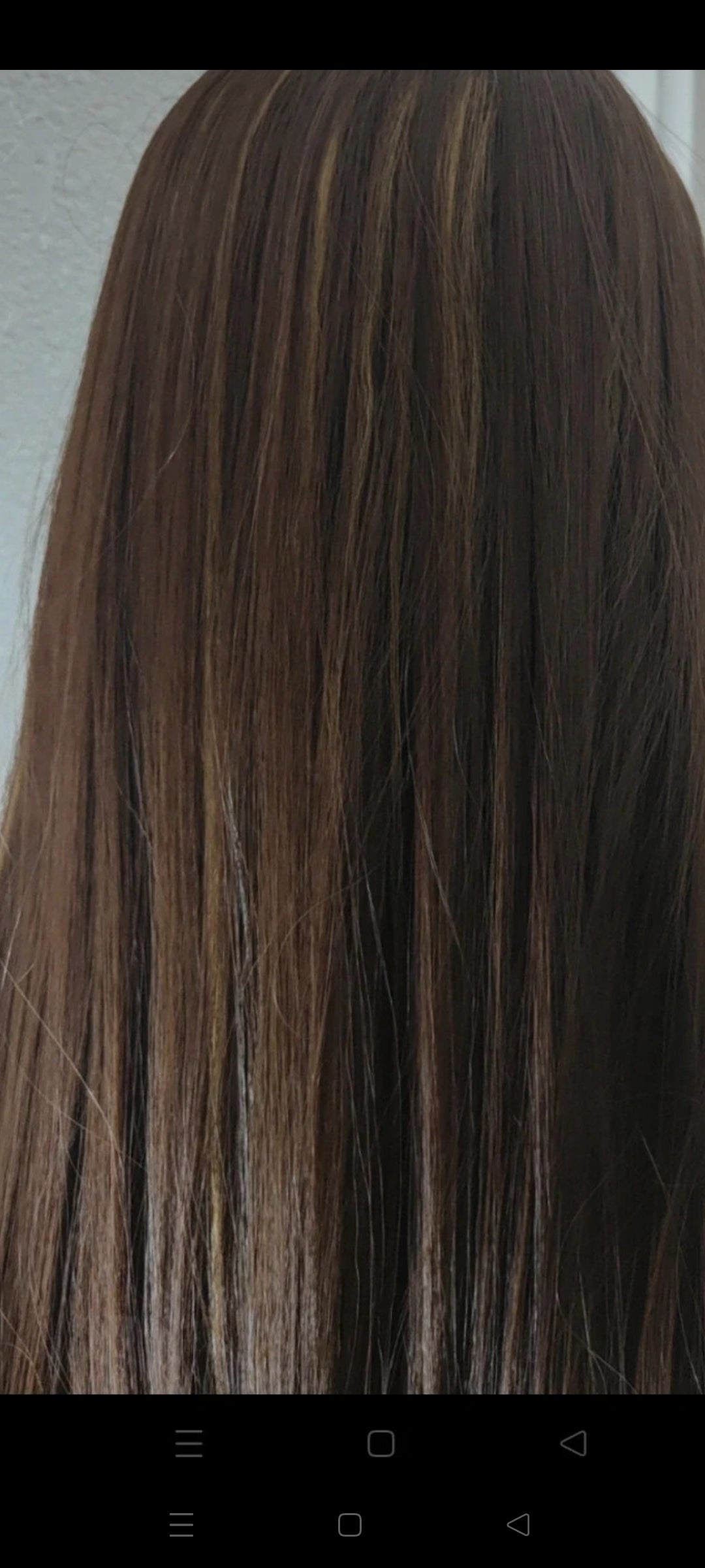 Perruque Châtain Ombré Mèches Naturelle Luxe Tendance