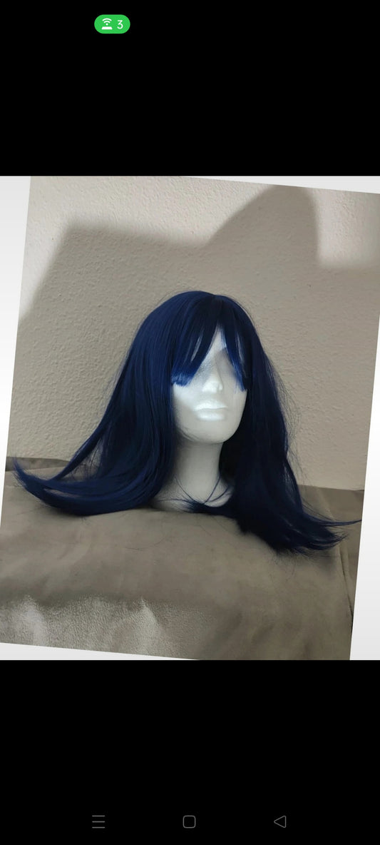 Perruque Carré Glamour Naturel Tendance Bleu Saphir