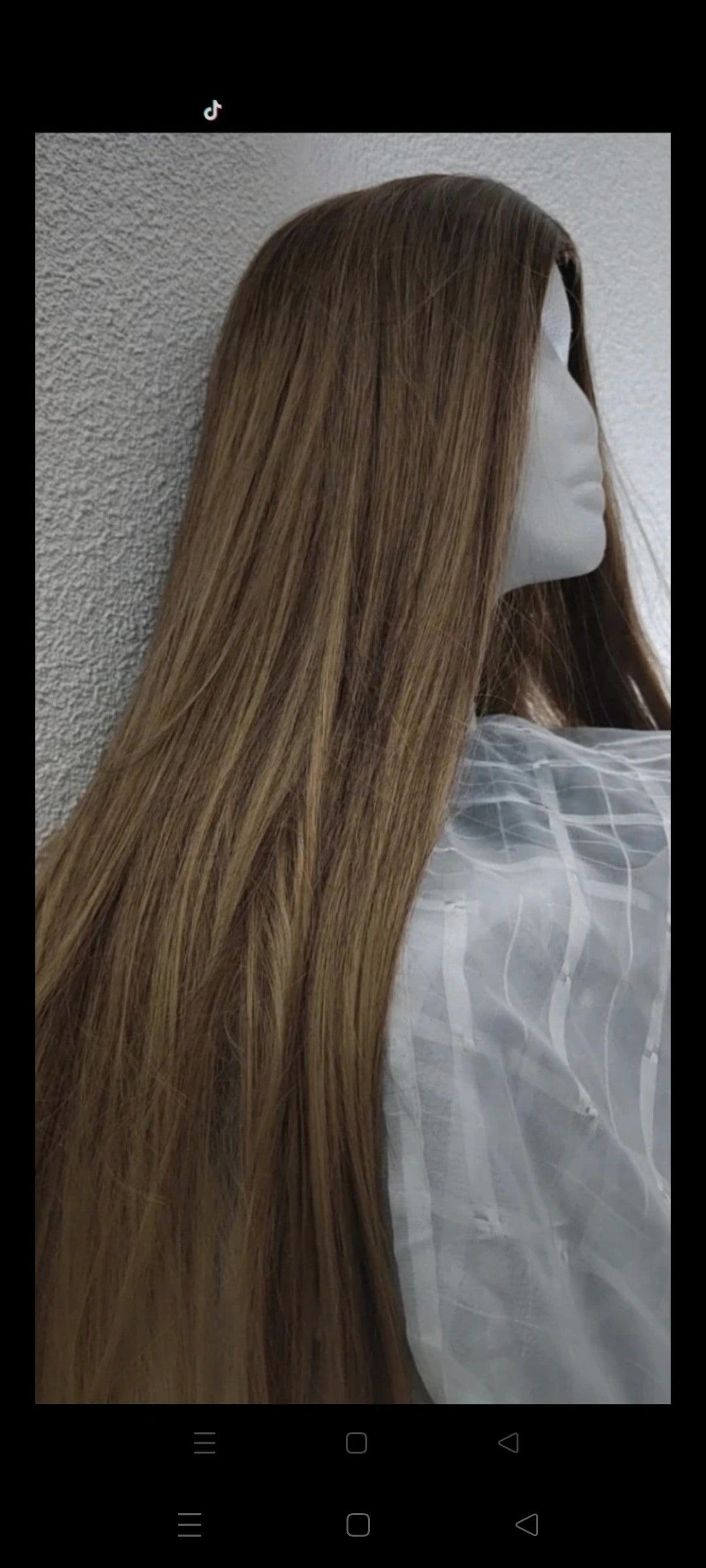 Perruque Châtain Ombré Mèches Naturel Luxe Tendance