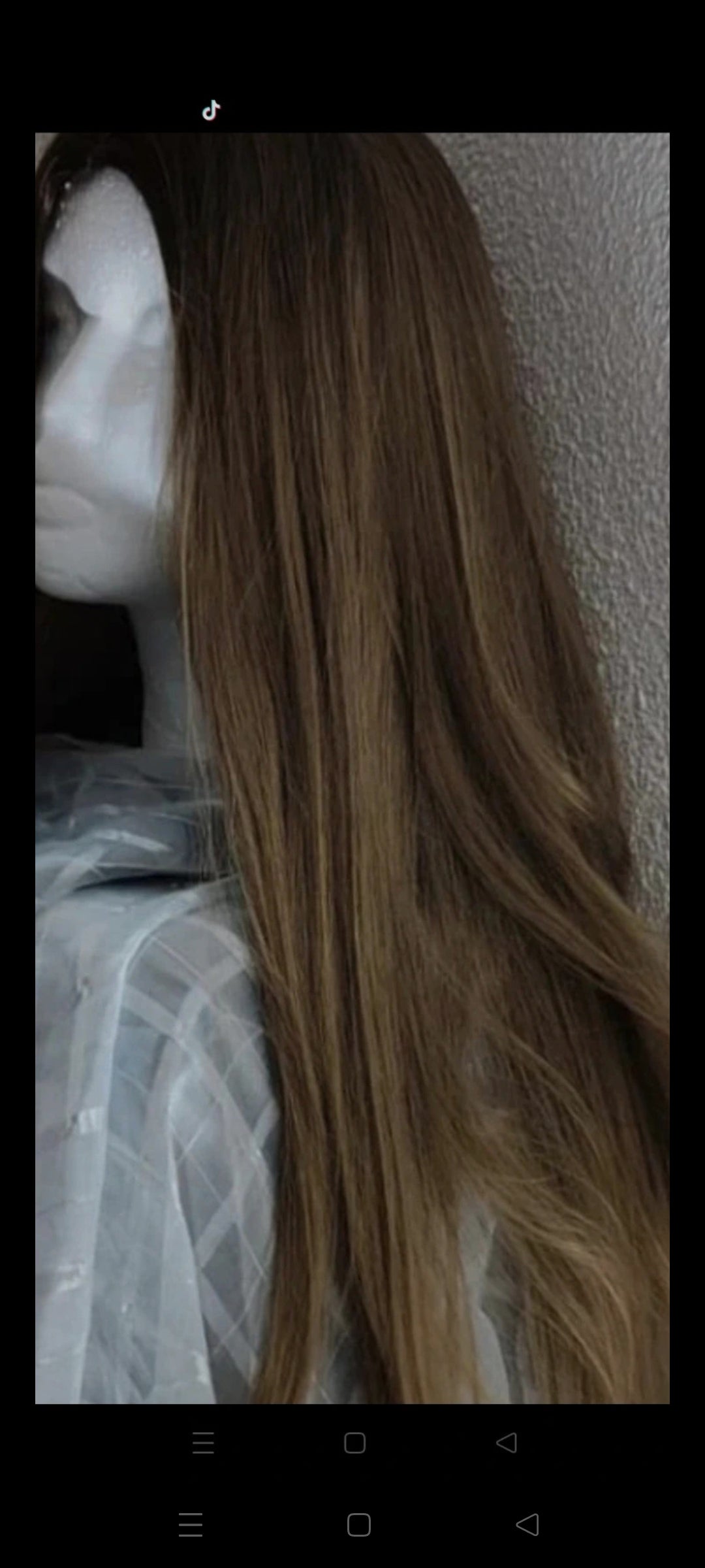 Perruque Châtain Ombré Mèches Naturel Luxe Tendance