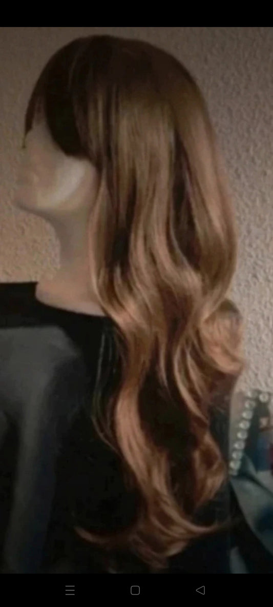 Perruque Châtain Naturelle Ombré Luxe Tendance