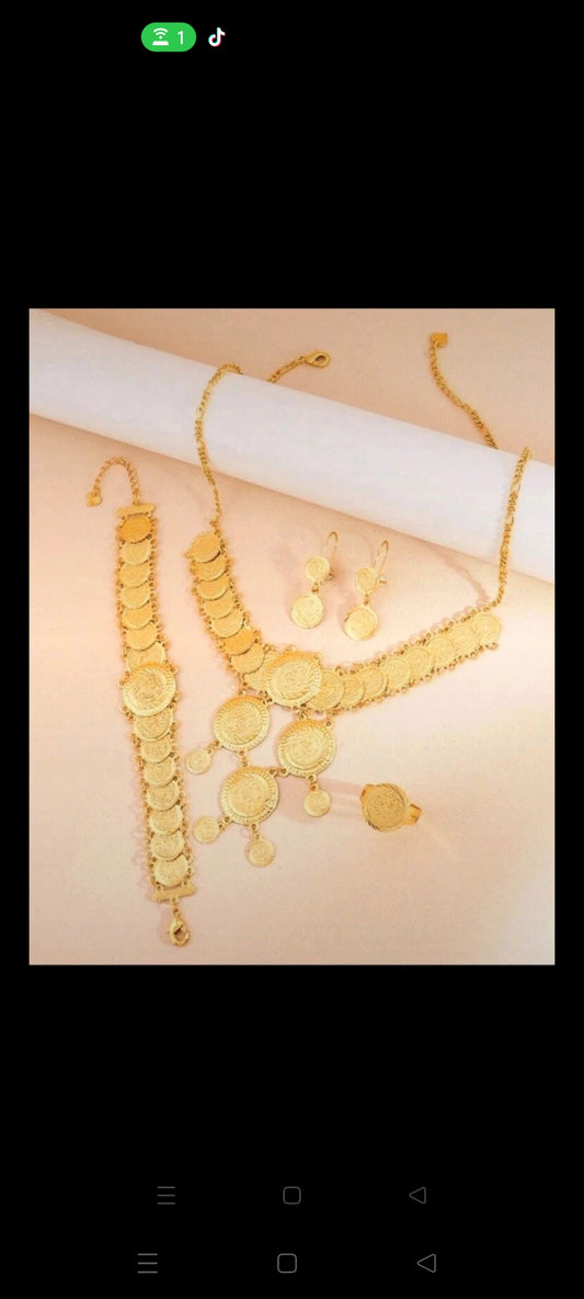 Parure Éblouissante Traditionnel Doré Luxe