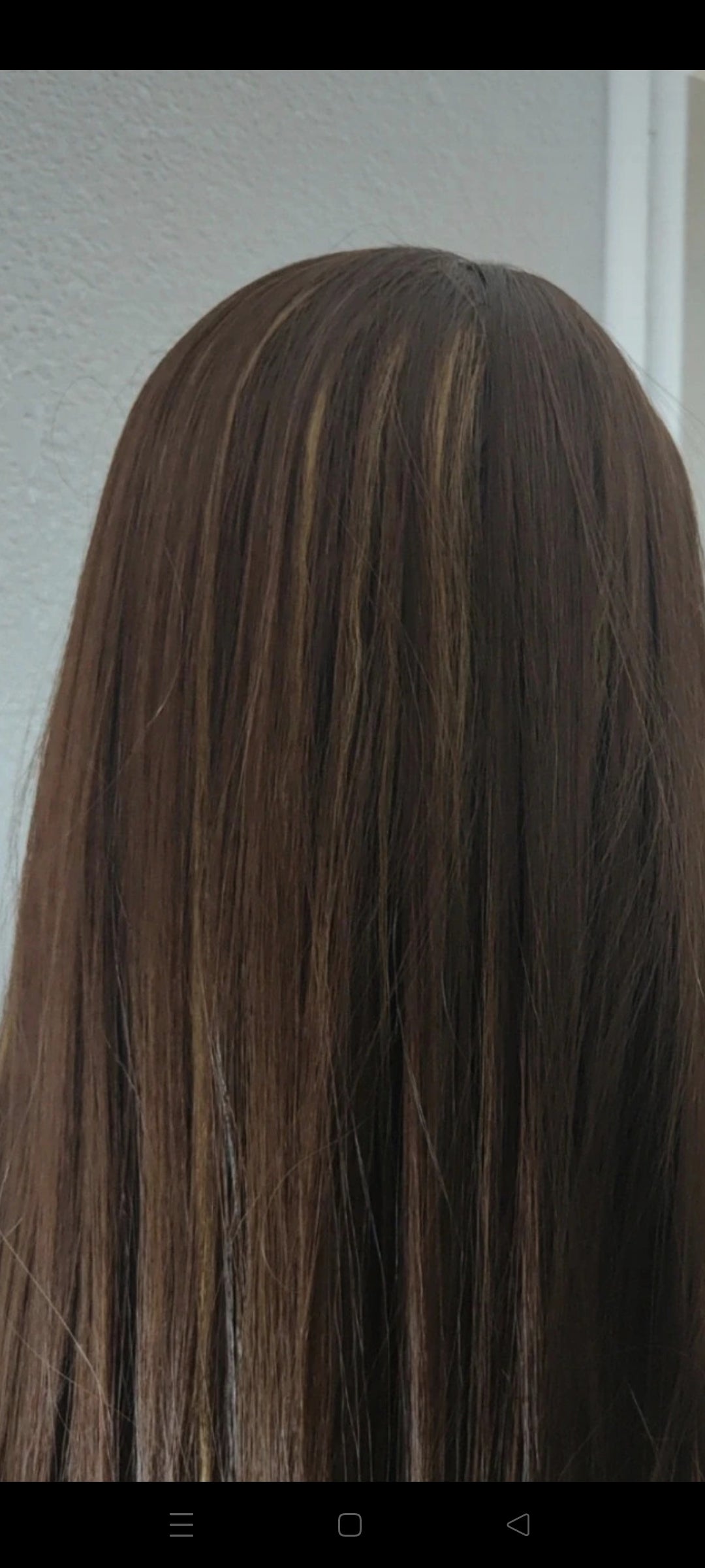 Perruque Châtain Ombré Mèches Naturelle Luxe Tendance
