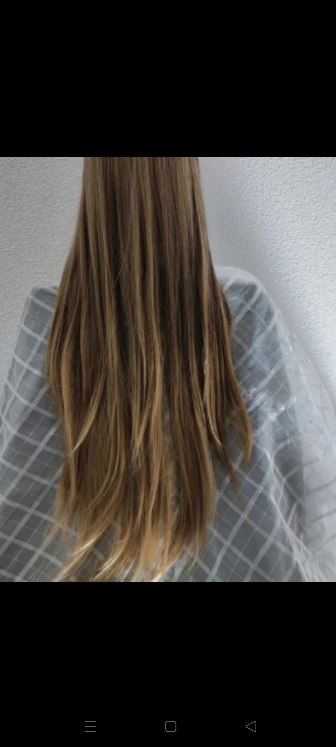 Perruque Châtain Ombré Mèches Naturel Luxe Tendance