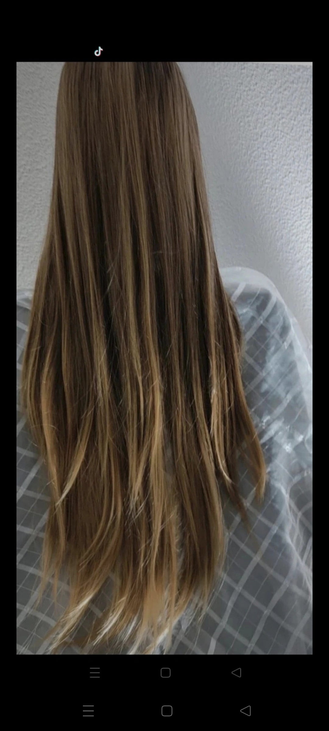 Perruque Châtain Ombré Mèches Naturel Luxe Tendance