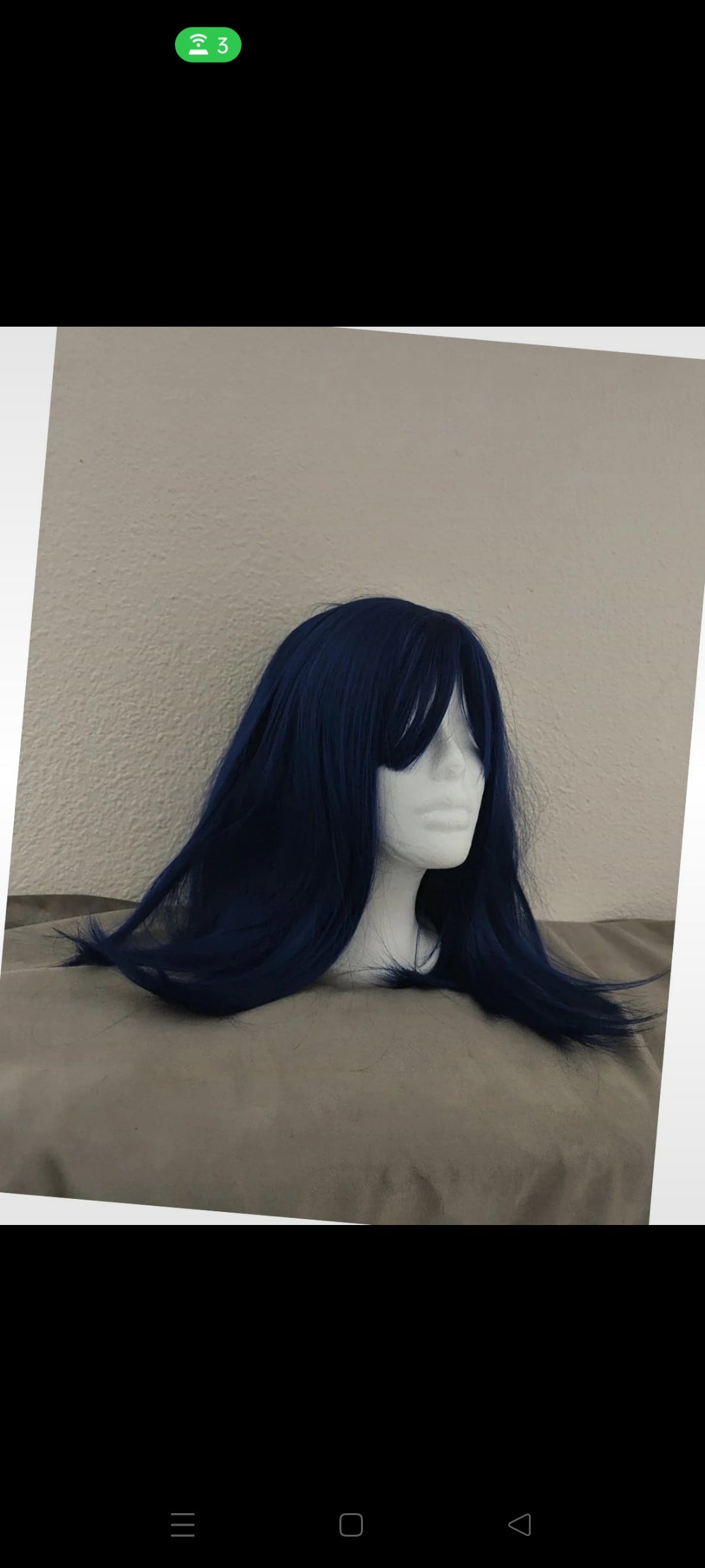 Perruque Carré Glamour Naturel Tendance Bleu Saphir
