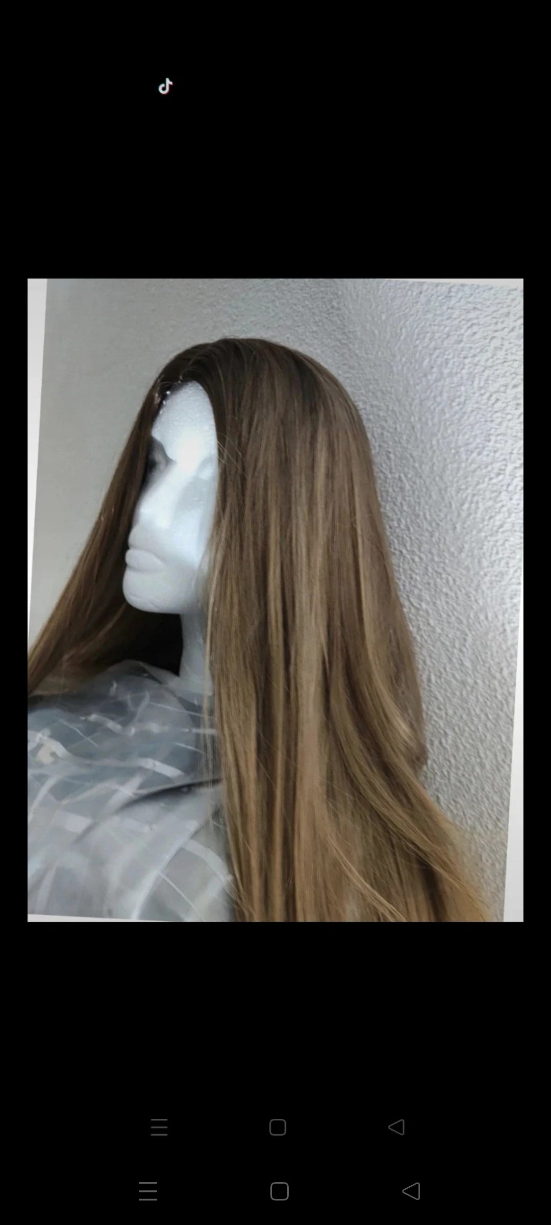 Perruque Châtain Ombré Mèches Naturel Luxe Tendance